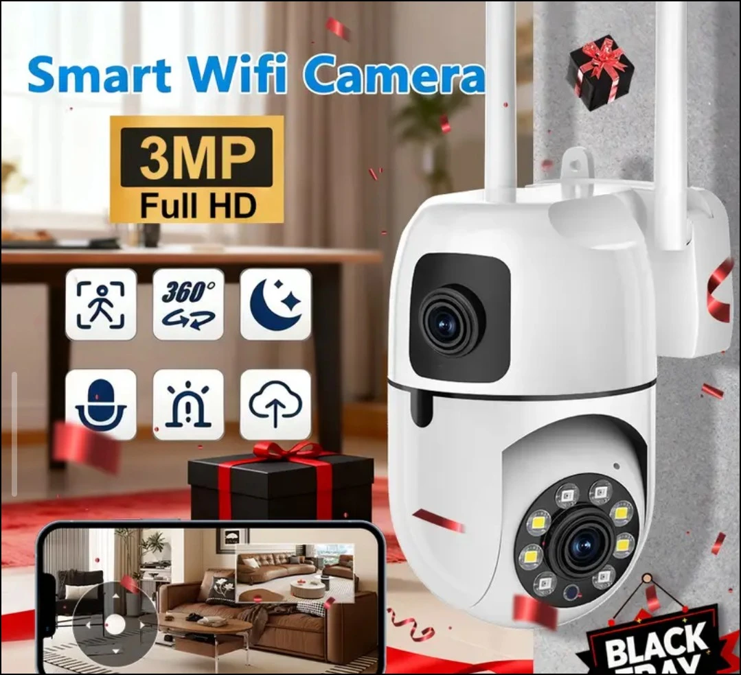 Cámara wifi doble lente  2