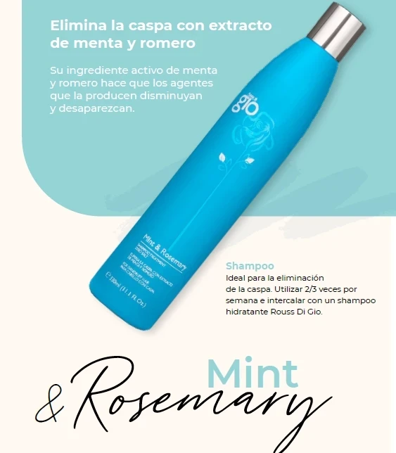 Shampoo Anticaspa de Romero y Menta 2