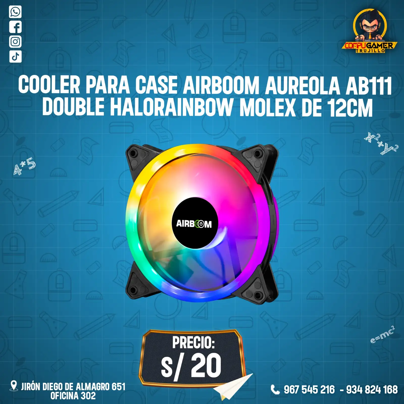 COOLER AIRBOOM AUREOLA-AB111 RAINBOW BLACK