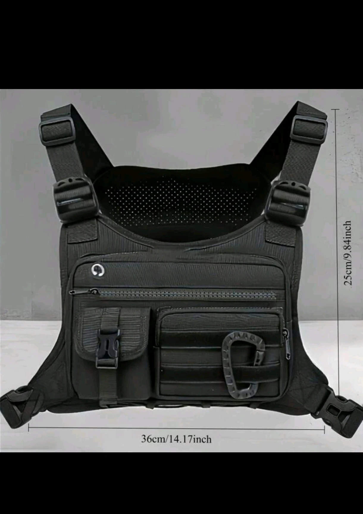 Bolso Táctico de Pecho Premium – Nailon Cordura de Alta Resistencia, Hebillas de Liberación Rápida y Costuras Reforzadas. 5