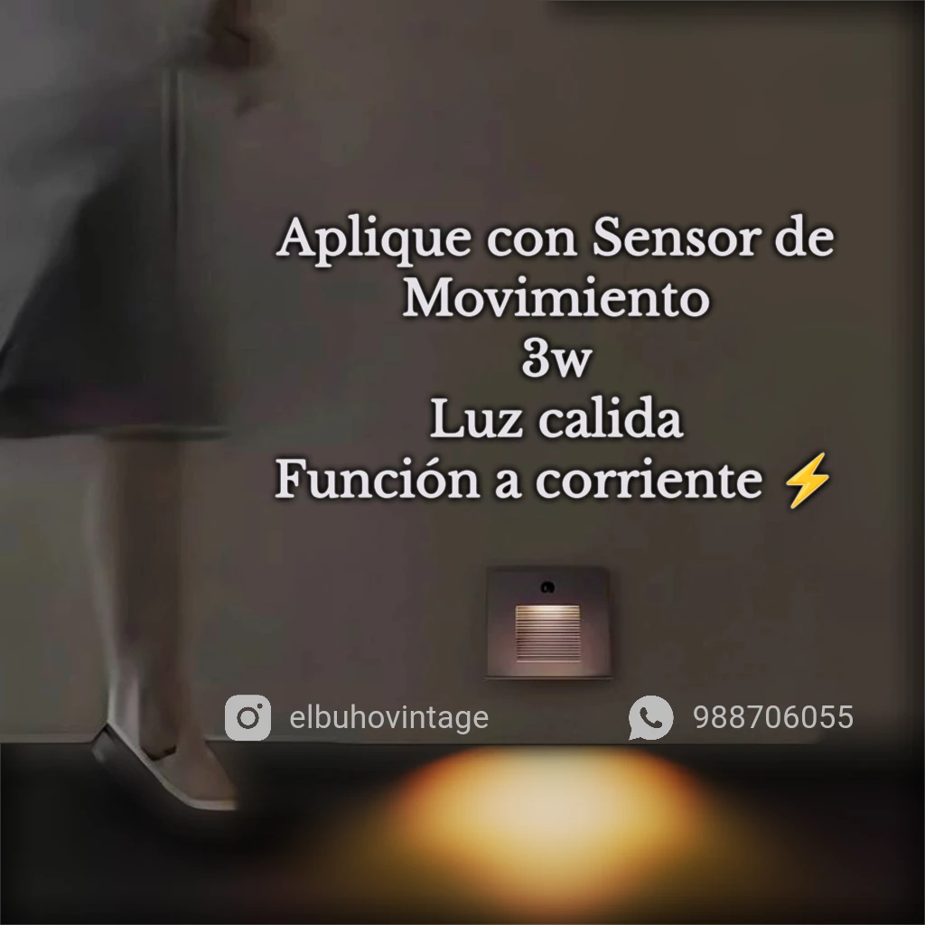 Spot Decorativo para Escalera con Sensor de Movimiento 3w ✨ 7