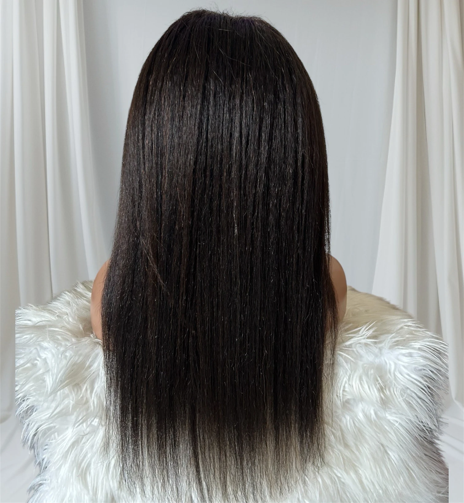 Peluca cabello humano yaki de 22 pulgada, frontal lace 4x4  4