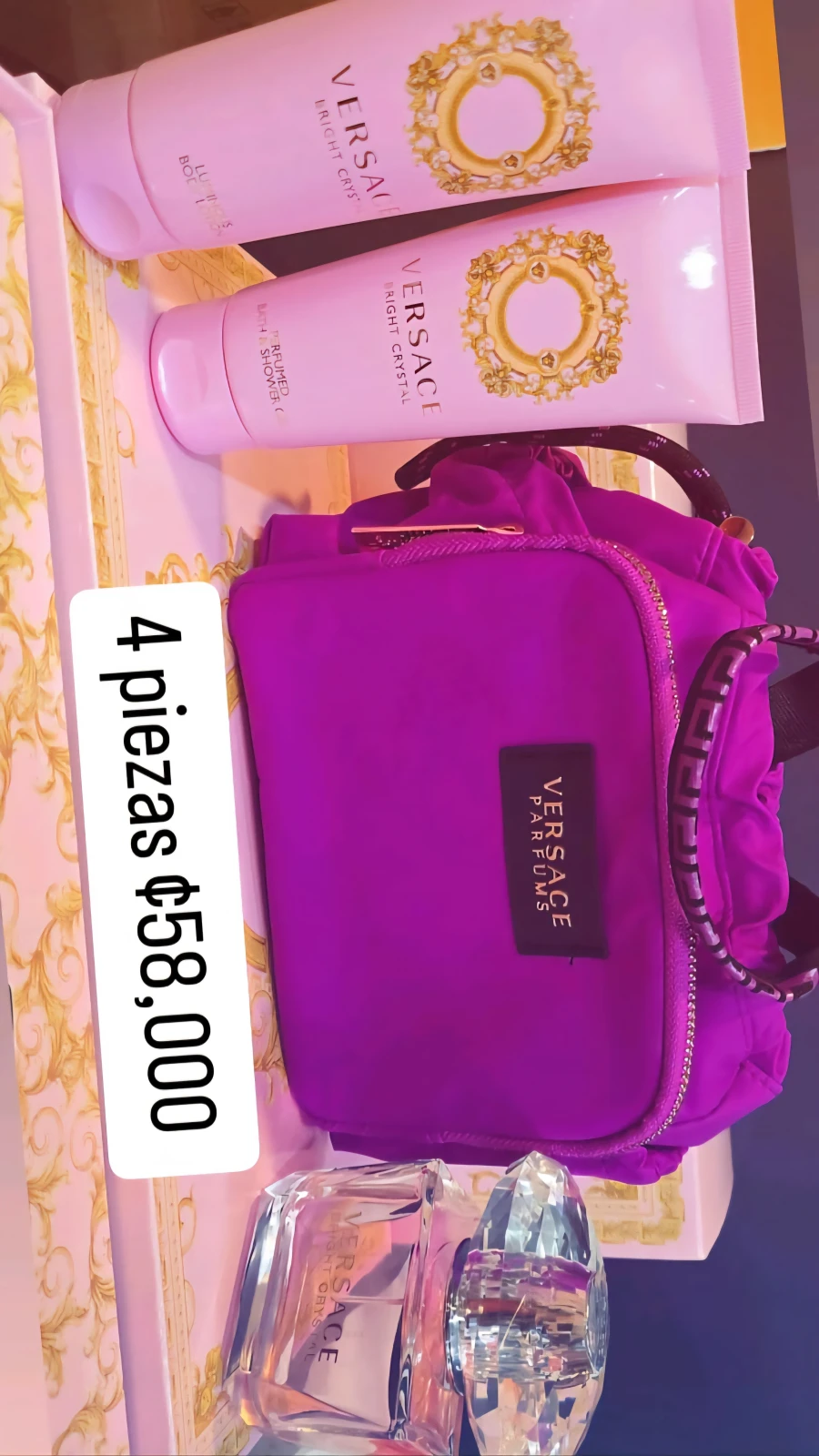 Estuche Versace Bright Crystal con Bolso 