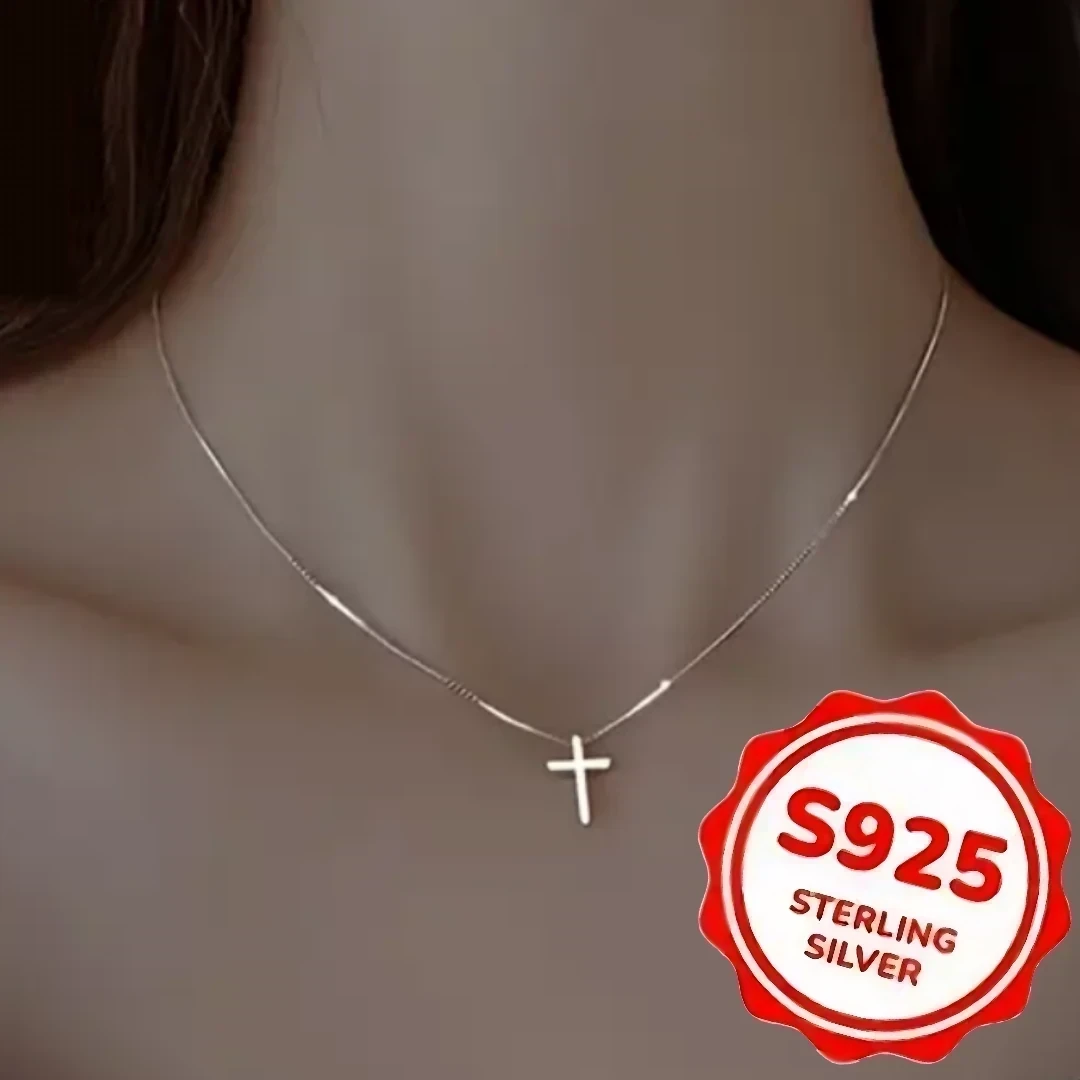 CADENA BEBÉ CON CRUZ PLATA 