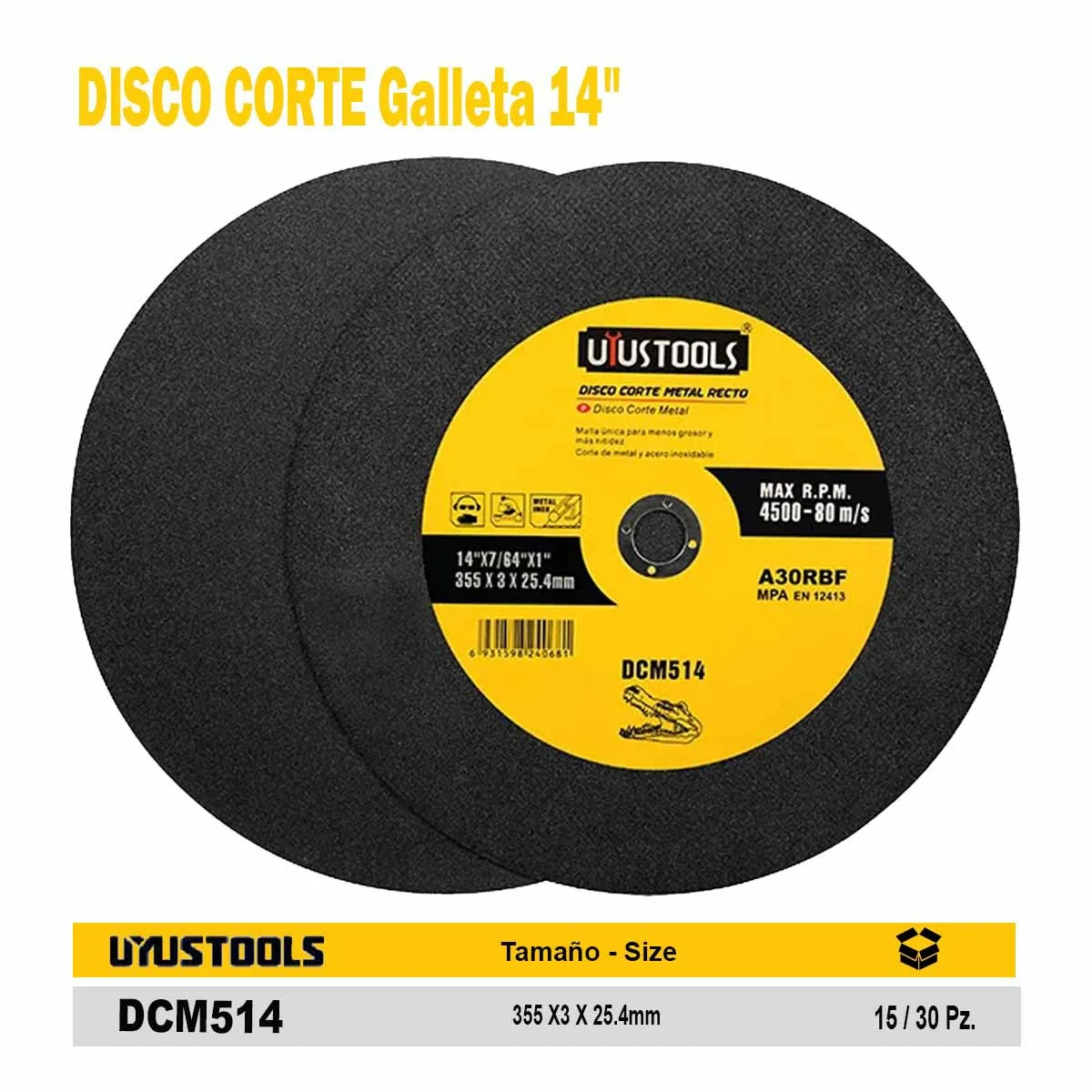 DISCO CORTE Galleta UYUST 14" 