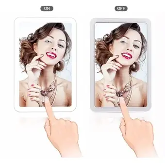 ESPEJO CON LUZ LED, LBP, RECARGABLE, 20.5 CM (8’’) -BLANCO  4