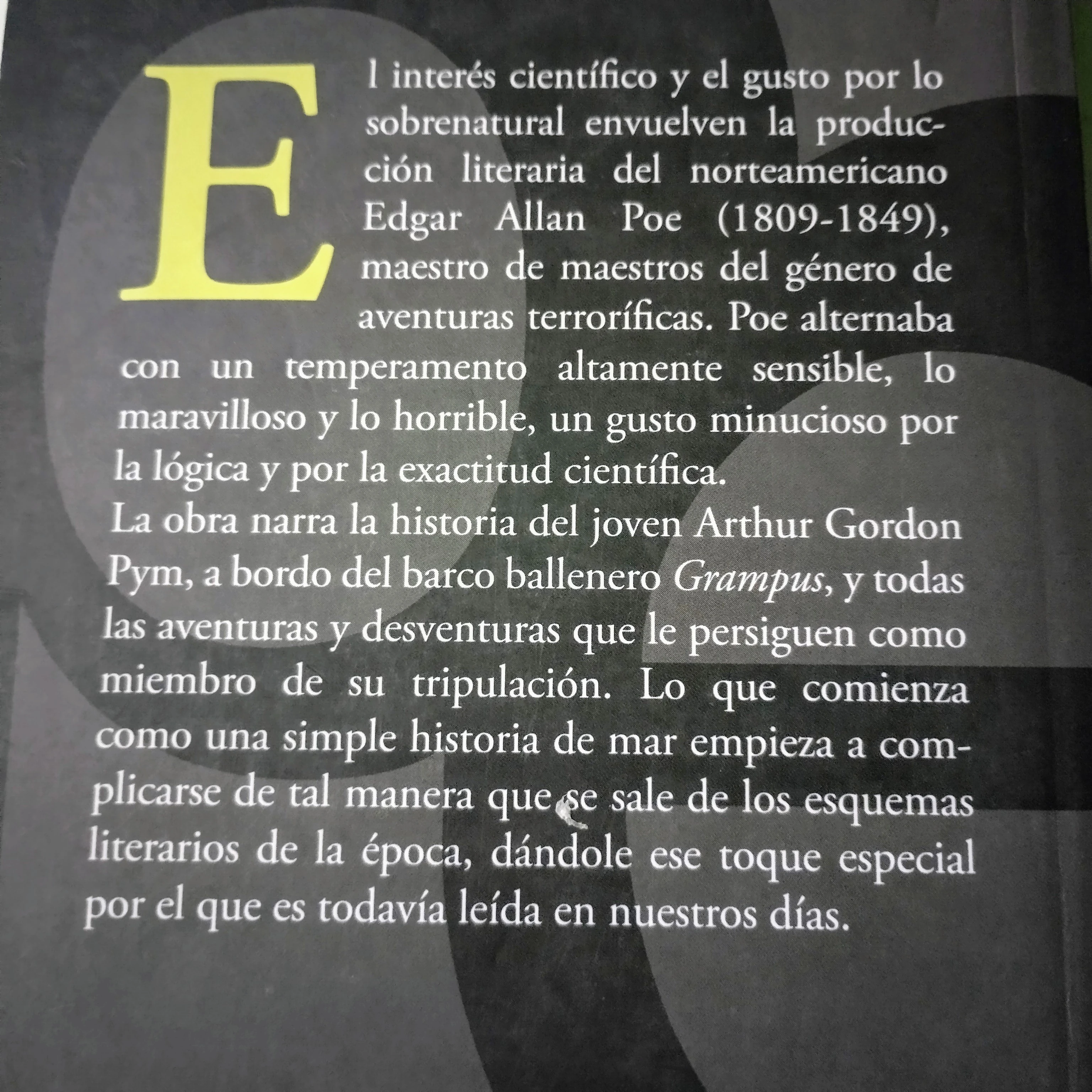 Narración de Arthur Gordon Pym, Edgar Allan Poe, nuevo 2