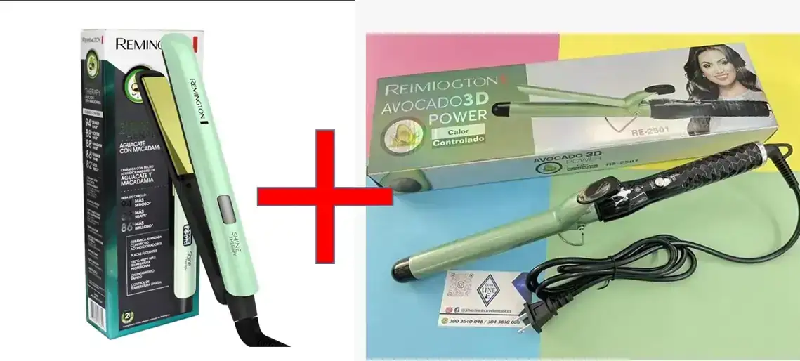 Plancha Aguacate + Rizador Cabello 