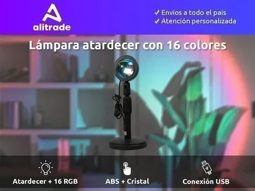 LÁMPARA LED PROYECTORA DE ATARDECER SUNSET LAMP 5