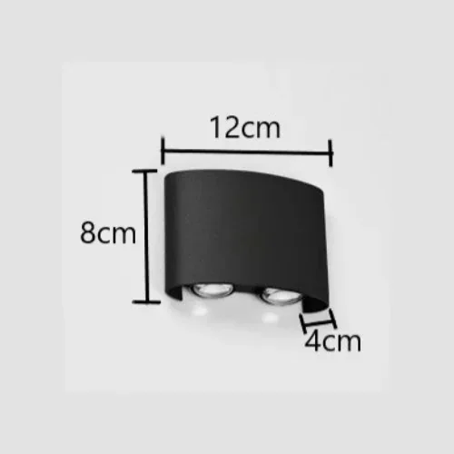 APLIQUE PARED NEGRO DOBLE 4W RGB/MULTICOLOR 3