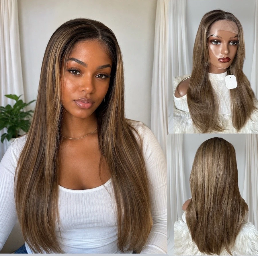 Peluca semi Natural de 24” frontal 13x4 