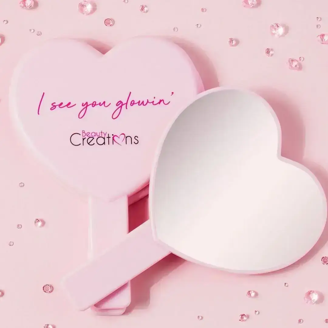 ESPEJO " CORAZON ROSA "