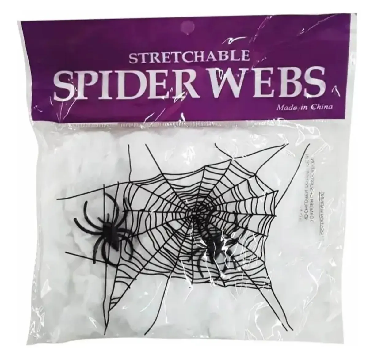Tela de araña 20 grs blanco/negro