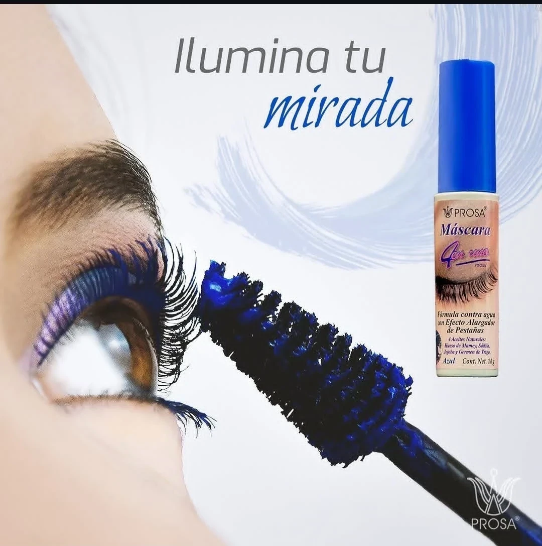 prosa pestañina resistente al agua azul