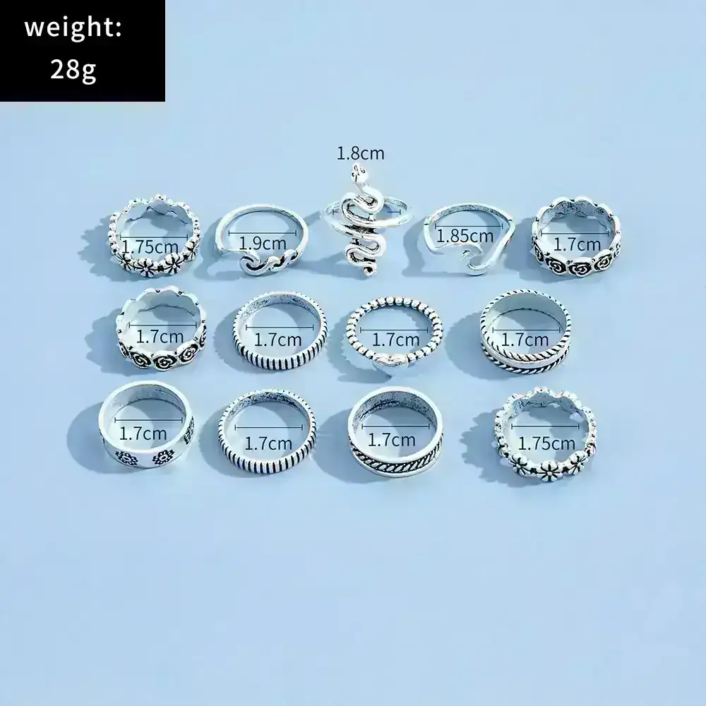 Set x13 Anillos Sesha REF: MA39 4