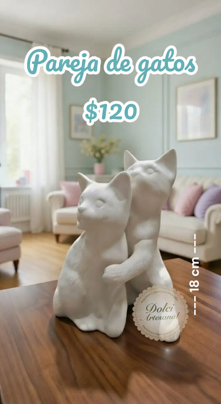 Pareja gatos decorativa 
