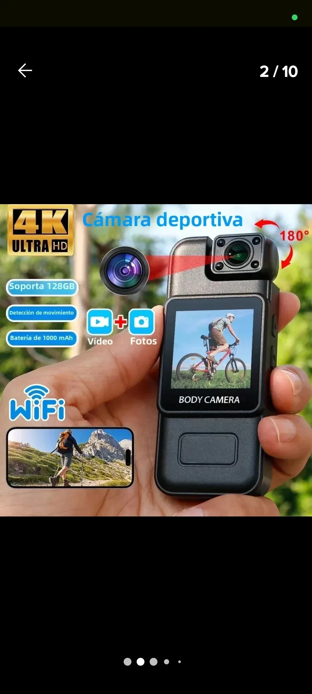 Mini cámara corporal 4k HD WIFI 3