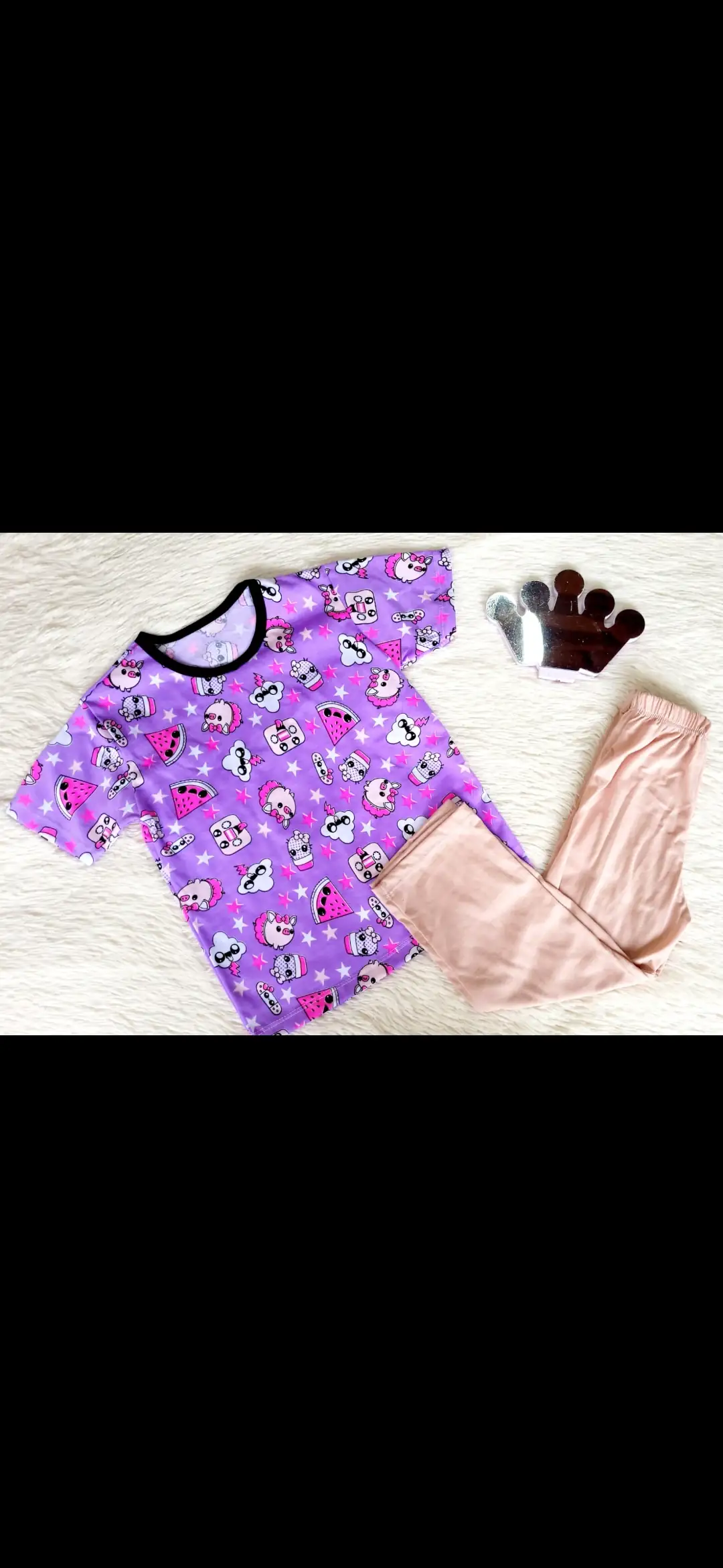 Pijama niña, manga corta
