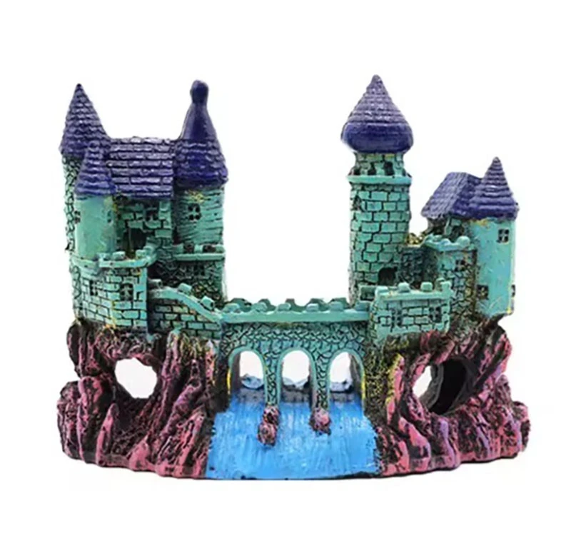 Adorno de Resina Mini Castillo 16*5*12cm Aq-395