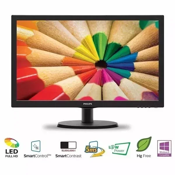MONITOR 19" PHILIPS 193V5LHSB2-55 LED HD 60HZ VGA HDMI
