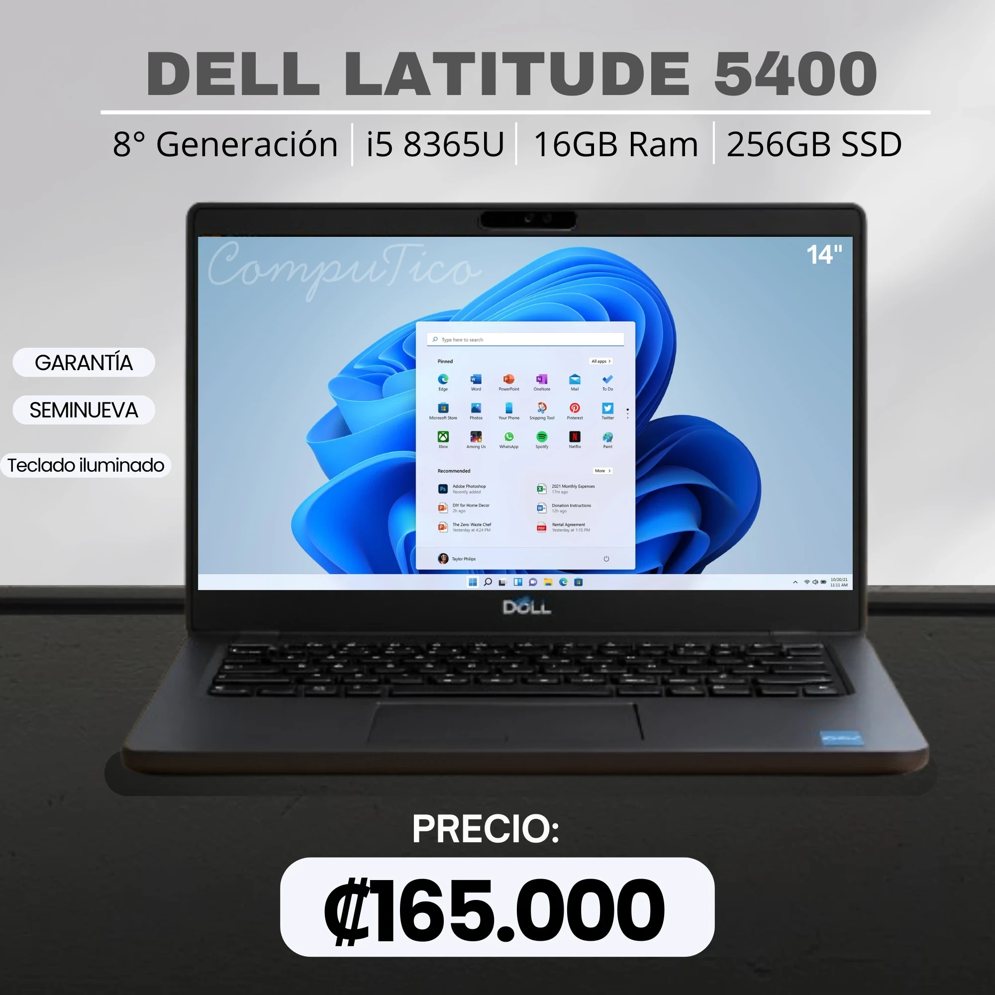 DELL 5400 i5 8365U 256/16GB
