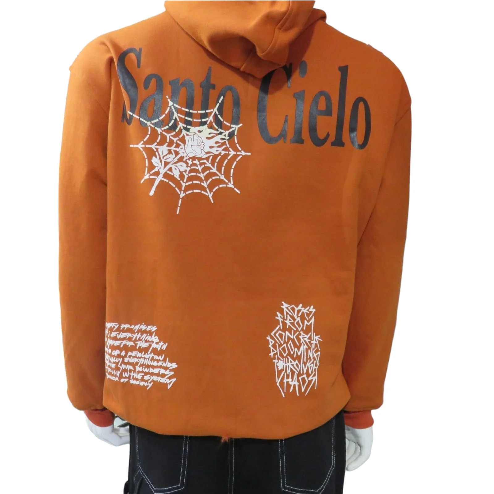 Sudadera naranja de telaraña 2