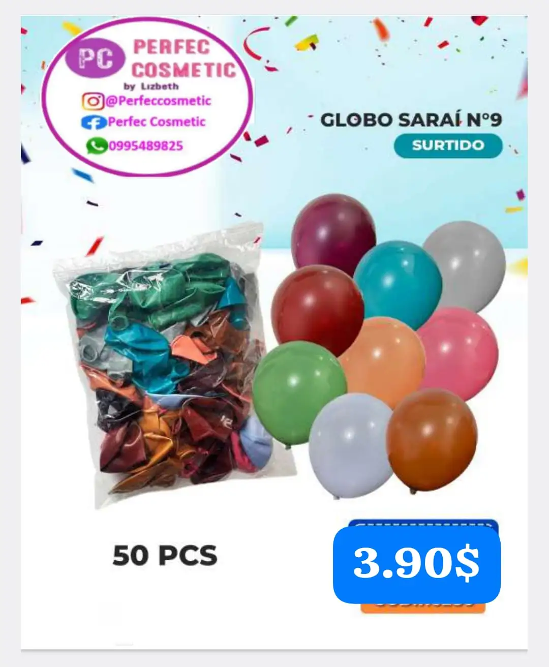Globos surtidos N°9 X 50