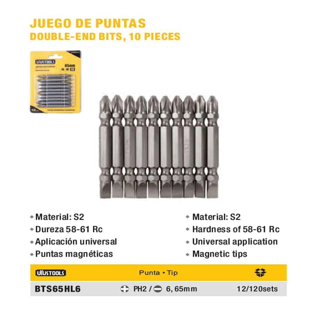 SET de PUNTAS PLA/ESTRE UYUST 65 mm