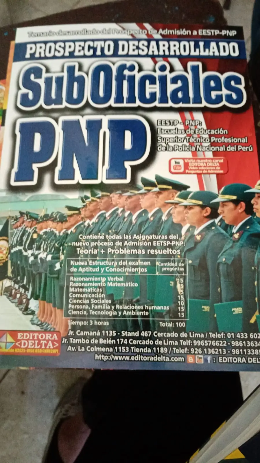 Prospecto pnp oficiales y de suboficiales