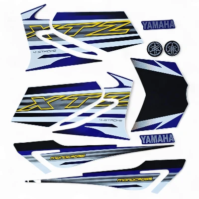 Xtz 125 calcomanias 2015 azul con amarillo y blanco