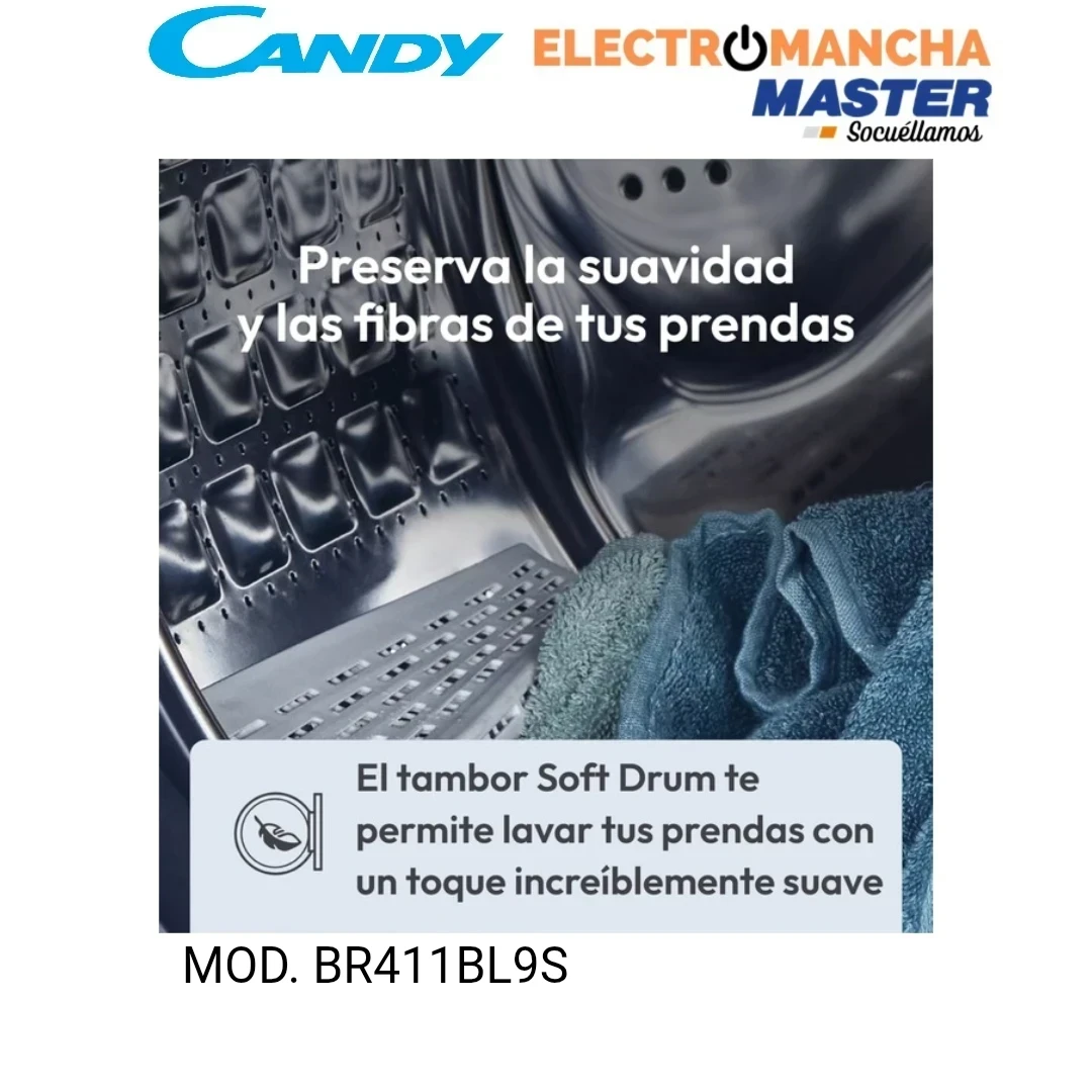 LAVADORA CANDY BR411BL9S 11 KILOS 1400 RPM CLASE A-30% 7