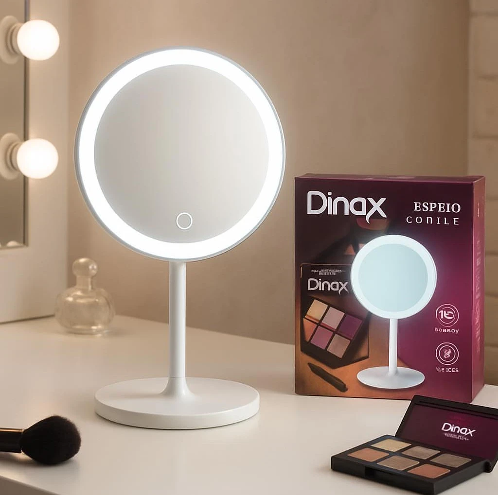 ESPEJO CIRCULAR CON LUZ LED DINAX