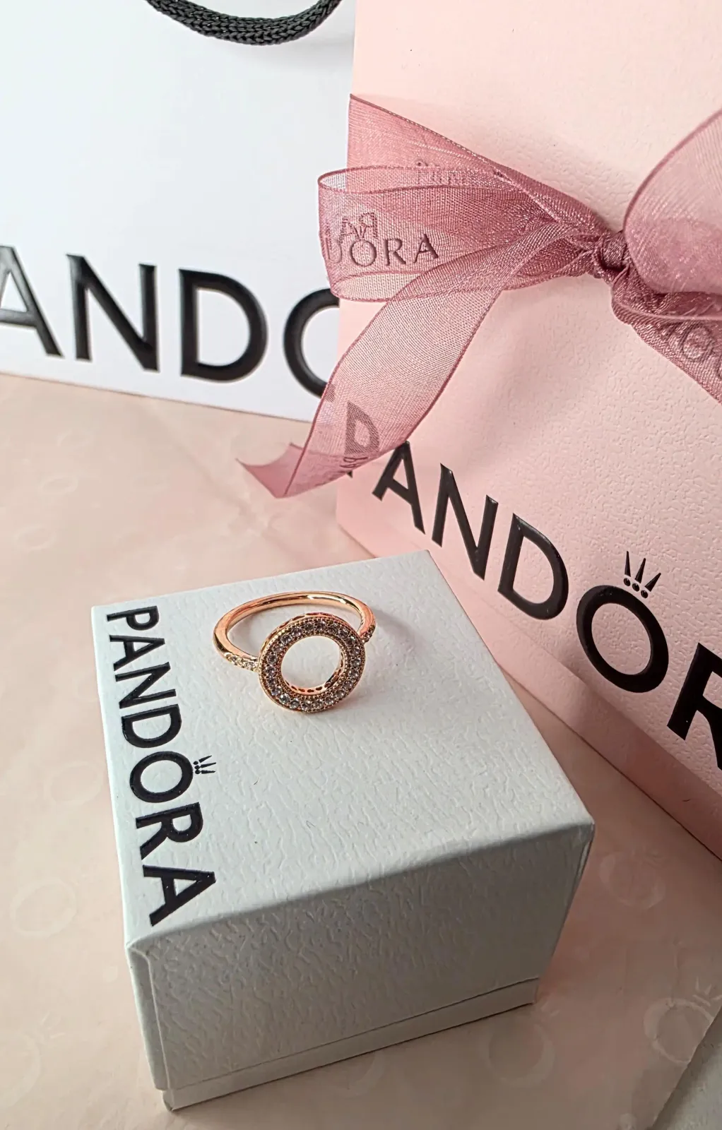 Pandora ROSE Hearts of Pandora Halo Ring