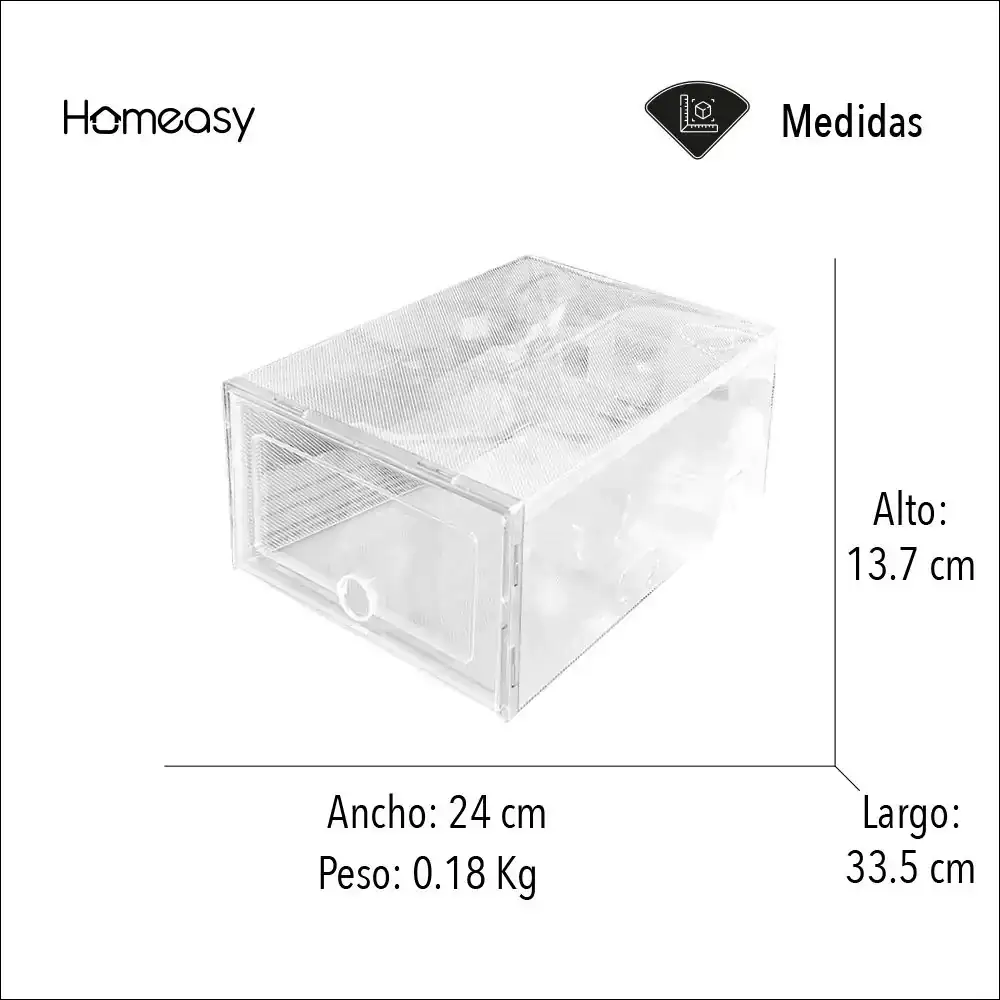 Cajas organizadoras de zapatos 12pzs 4