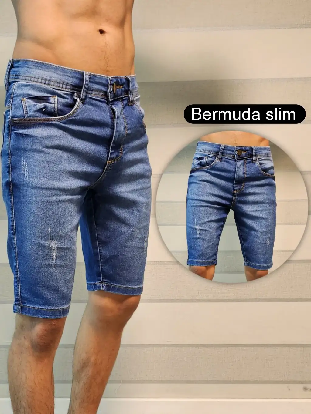 Bermuda Jeans com Lycra