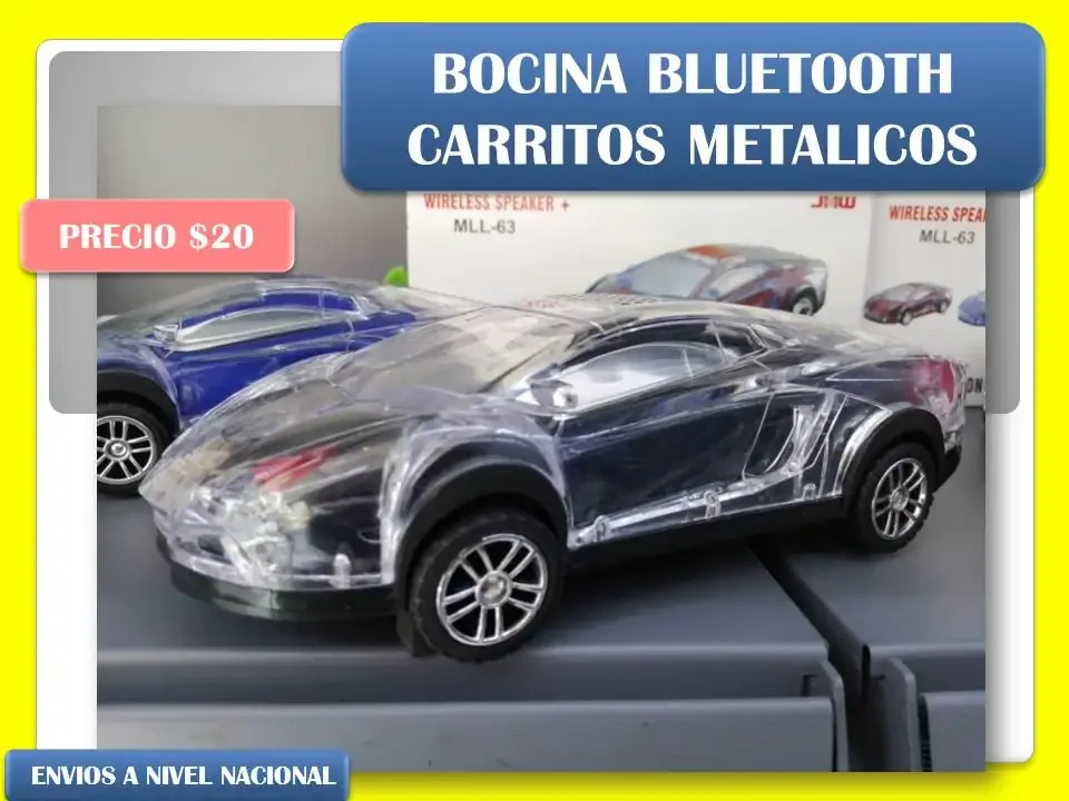 Bocina Bluetooth, carro metálico de colección