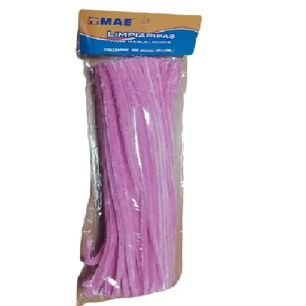 un limpiapipas  rosa terciopelo 