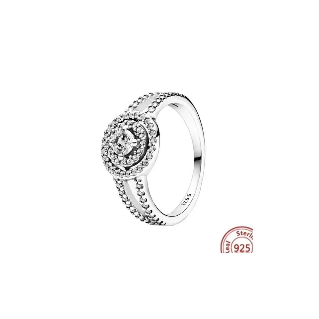 Anillo Doble Halo Brillante 