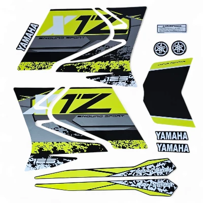 XTZ 125 Calcomanias 2022 Fun Ride Amarillo limon con negro