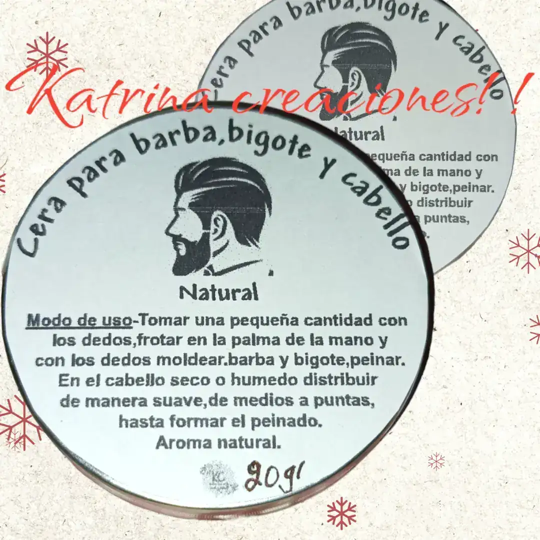 Cera para barba,bigote y cabello.