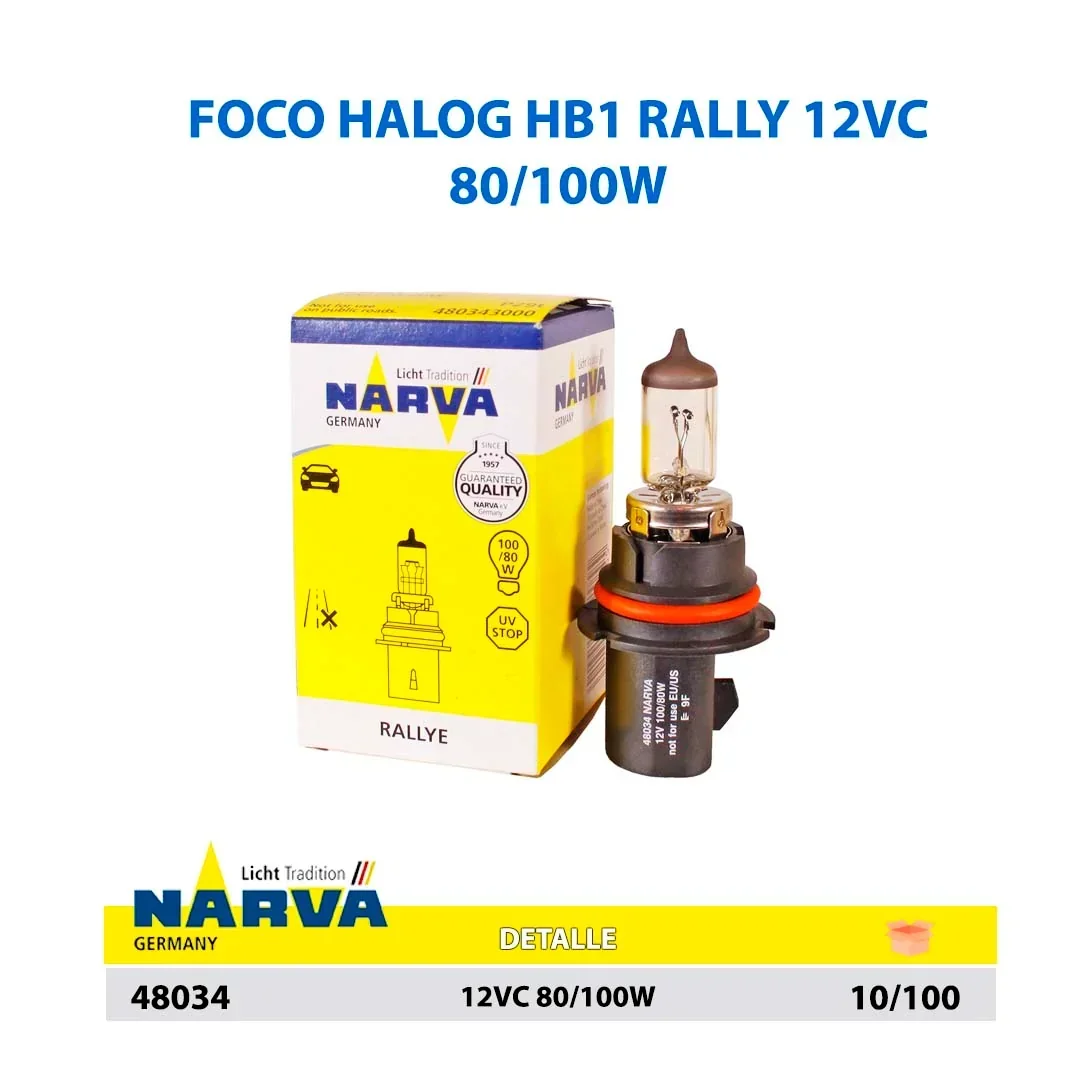  FOCO HALOGENO HB1 RALLY 12VC 80/100W