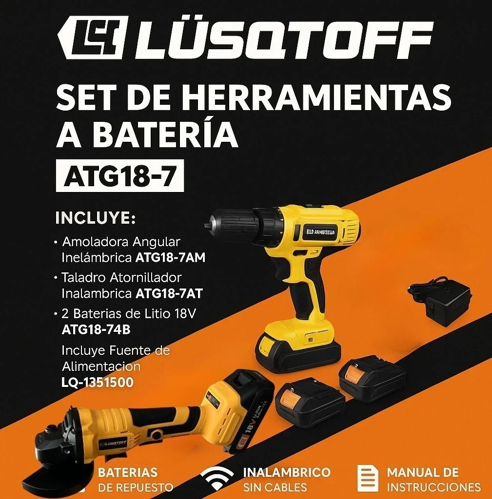 SET DE HERRAMIENTAS A BATERÍA LÜSQTOFF
