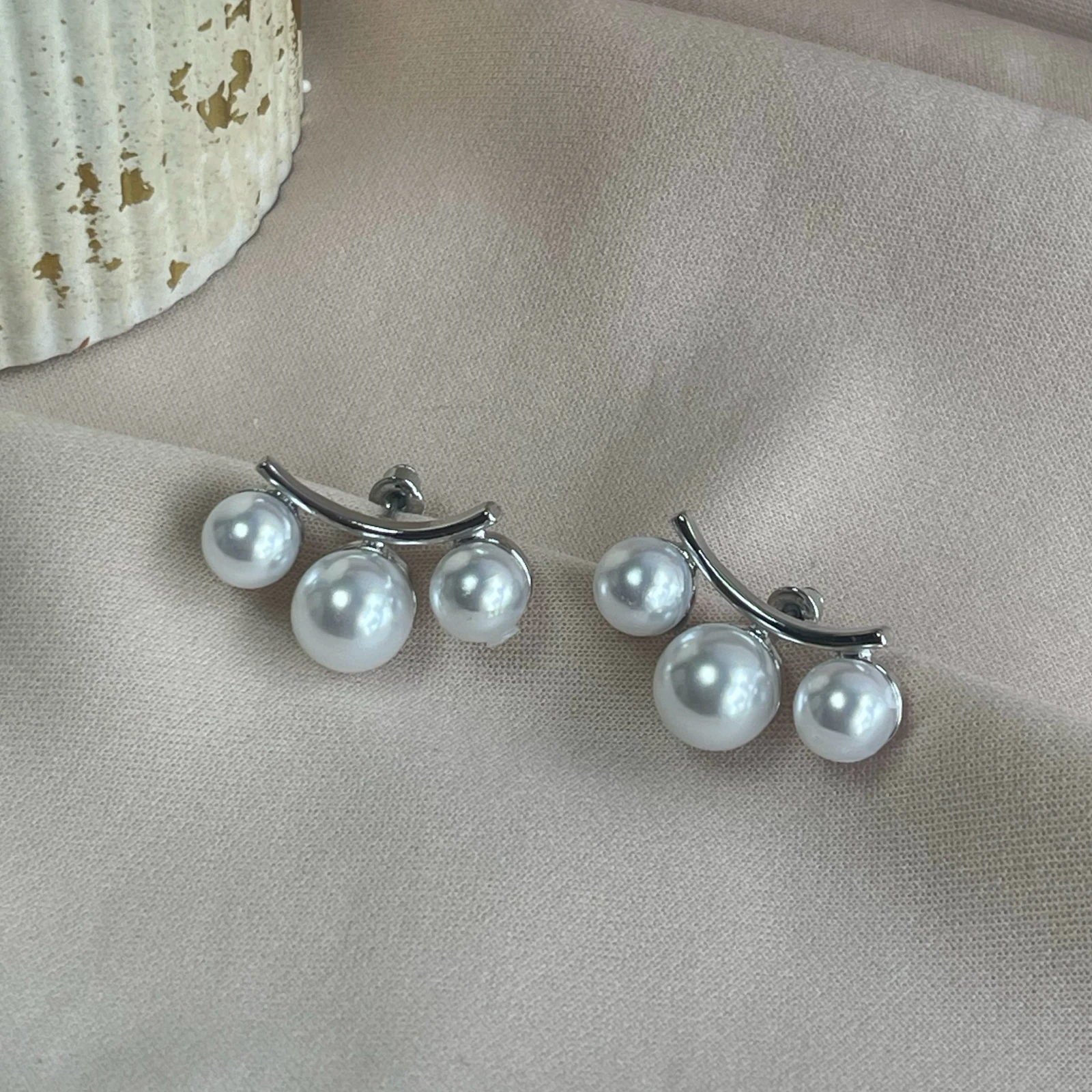 Topos triple perlas silver