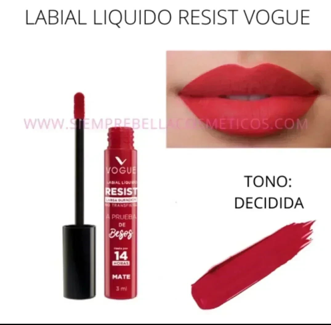 vogue labial liquido resist decidida