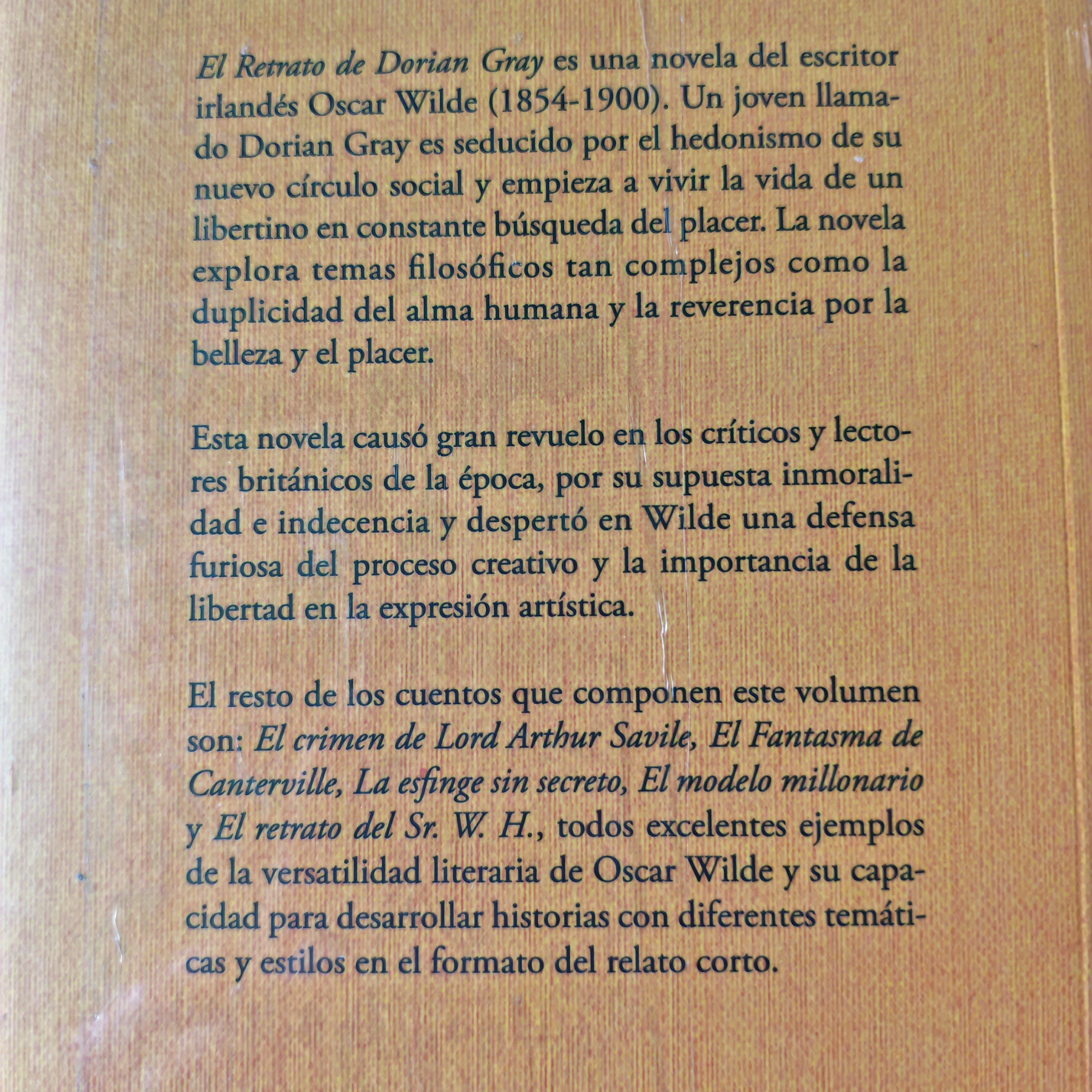 El retrato de Dorian Gray, Oscar Wilde Nuevo  4
