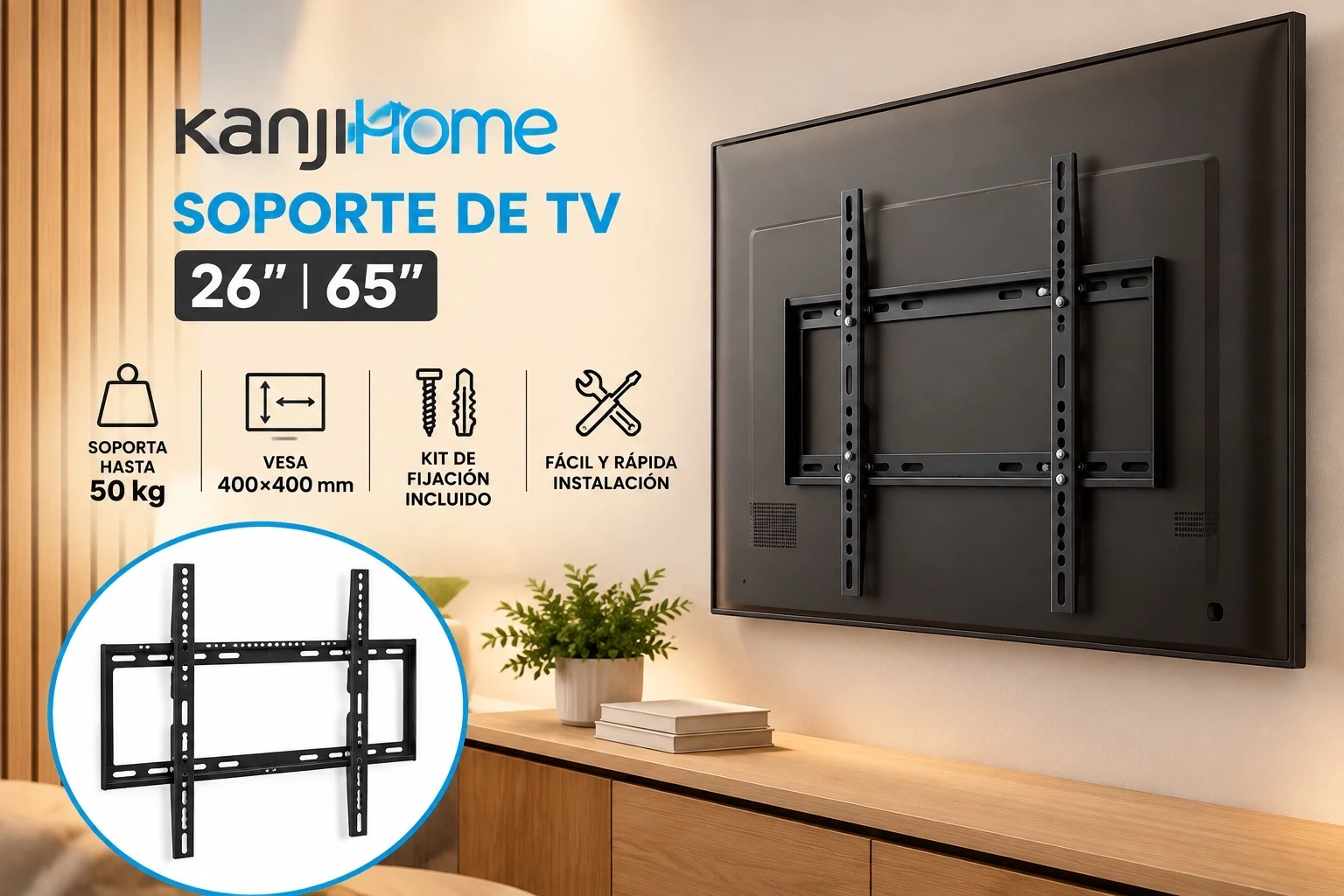 SOPORTE PARA TV KANJIHOME 26 a 65" 