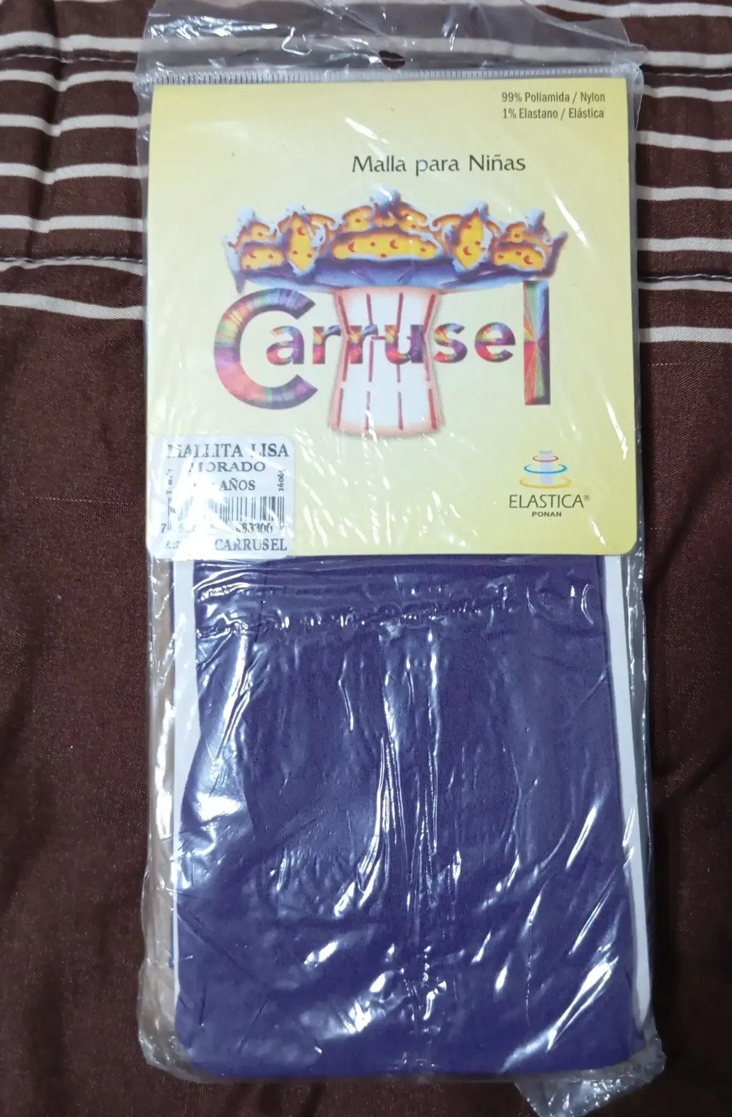 Malla lisa de poliamida nylon delgadas Carrusel 1-3 años Morado
