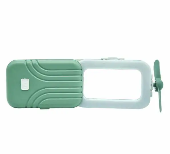Aro De Luz Mini Maleta Con Espejo Y Ventilador  4