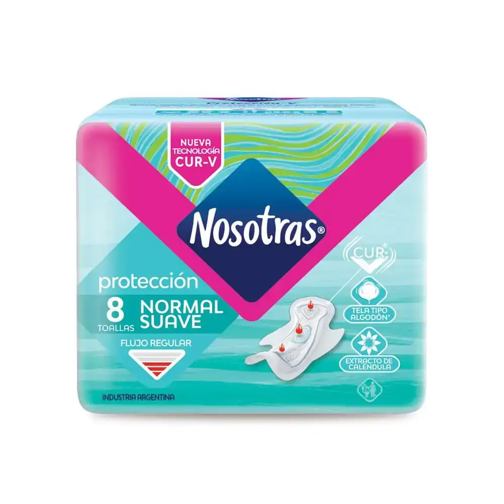 Toallas Femeninas Nosotras Normal Suave x 8 U