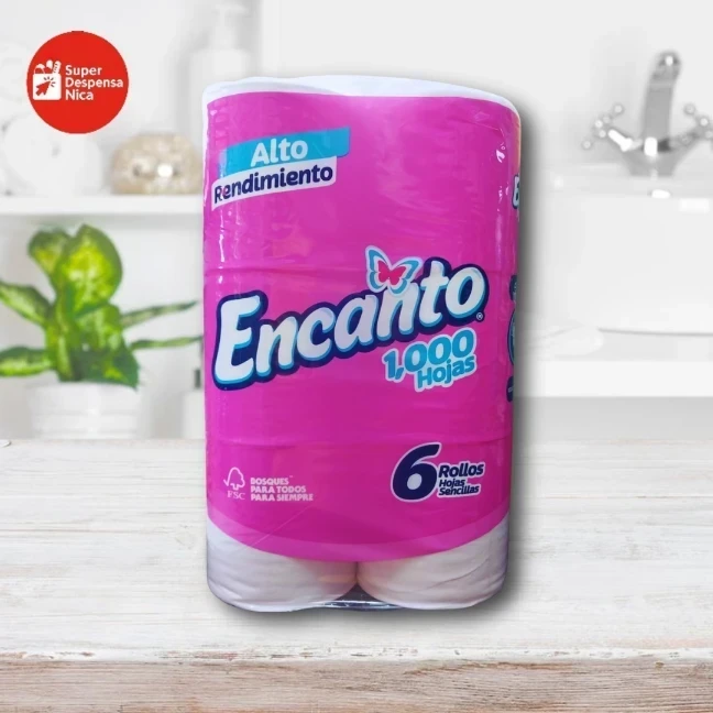 Papel Higiénico Encanto 1000h 6Rollos